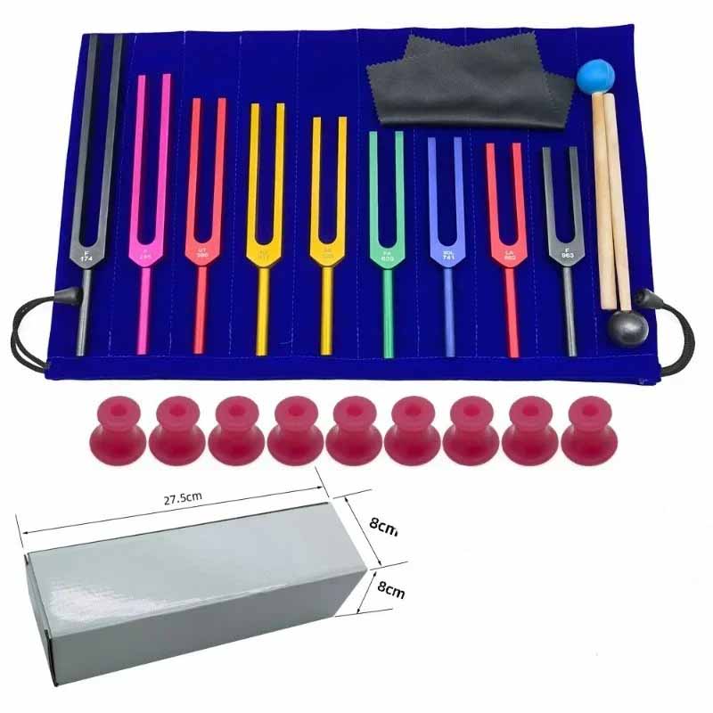 Colorful Tuning Fork Set Aluminum Alloy Percussion Instruments Healing Professional Medical Tuning Forks