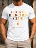 Lecker Bierchen Club Member Minimalist Hop Cone Orange Gradient Letters Hopfen Malz Unisex All TShirt