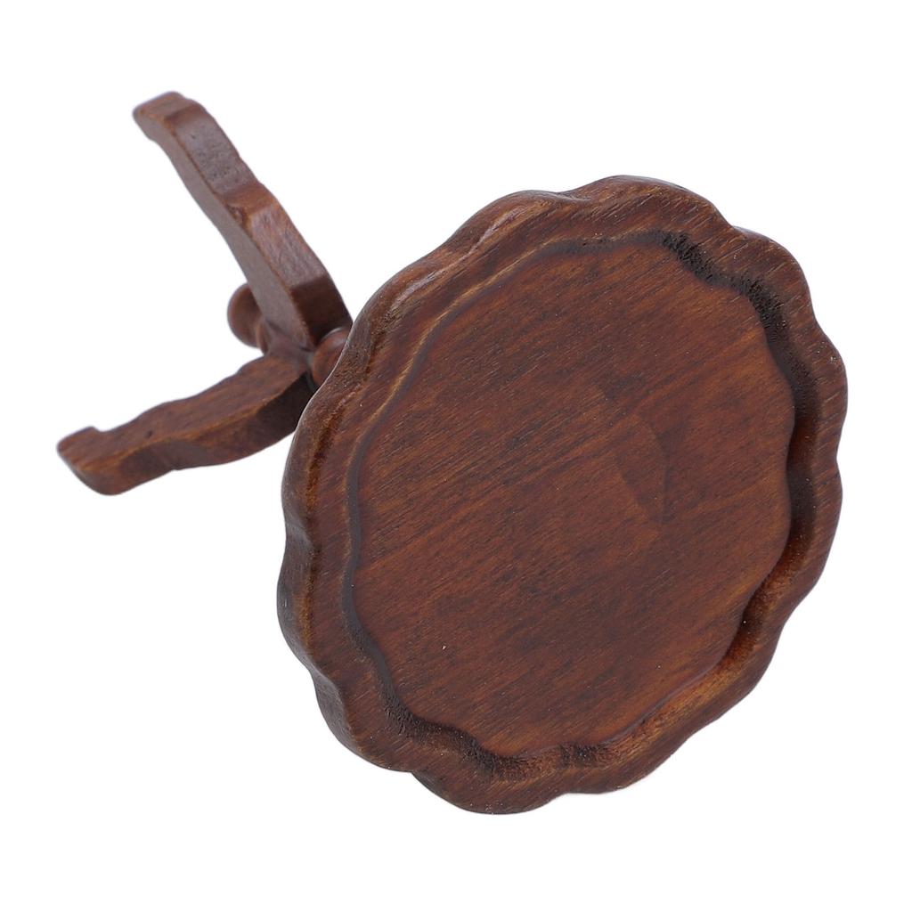 1/12 Scale Mini House Miniature Round Wooden Coffee Table Miniature Dollhouse Furniture Dining