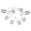 10 STÜCK 8MM Strohhut Inline LED Lampe Leuchtdiode Weiß Rot Blau 0.5W