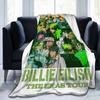 B-Billies Eilish Eras Tour Blanket Flannel Textile Decor Breathable Ultra-Soft Throw Blankets for Bed Car Bedspreads
