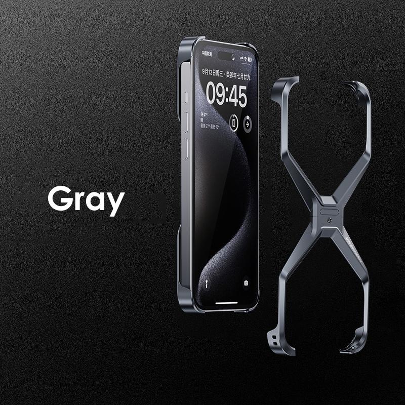 

Phone Case for IPhone 16 15 13 14 Pro Max Metal X Type Removable Heat Dissipation Armor Shockproof Cover For iPhone 15