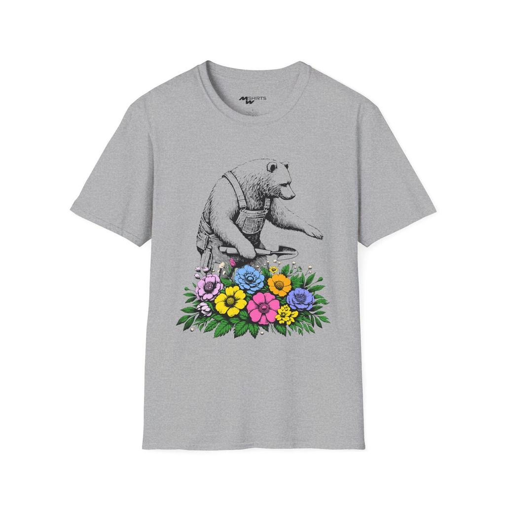 Floral Bear Graphic T-Shirt: Nature Lover Apparel