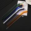 11-piece Reusable Glass Straws Clear Smoothie Drinking Straws with Clean Brush for Beverages Milk Tea Juices Cocktail