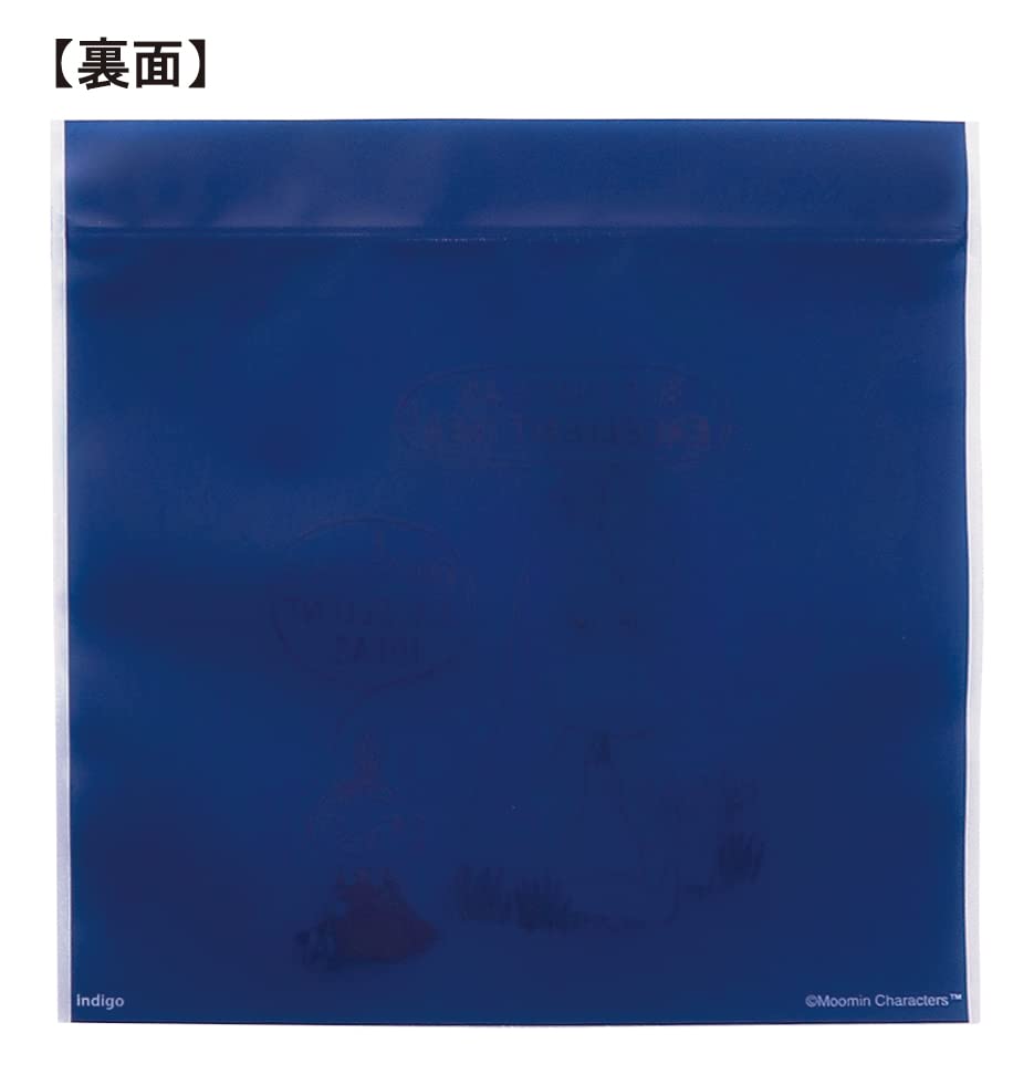 Indigo Moomin OPP Wrapping Small Zipper Pack of MP676 Bags, Bags, Navy, 5,