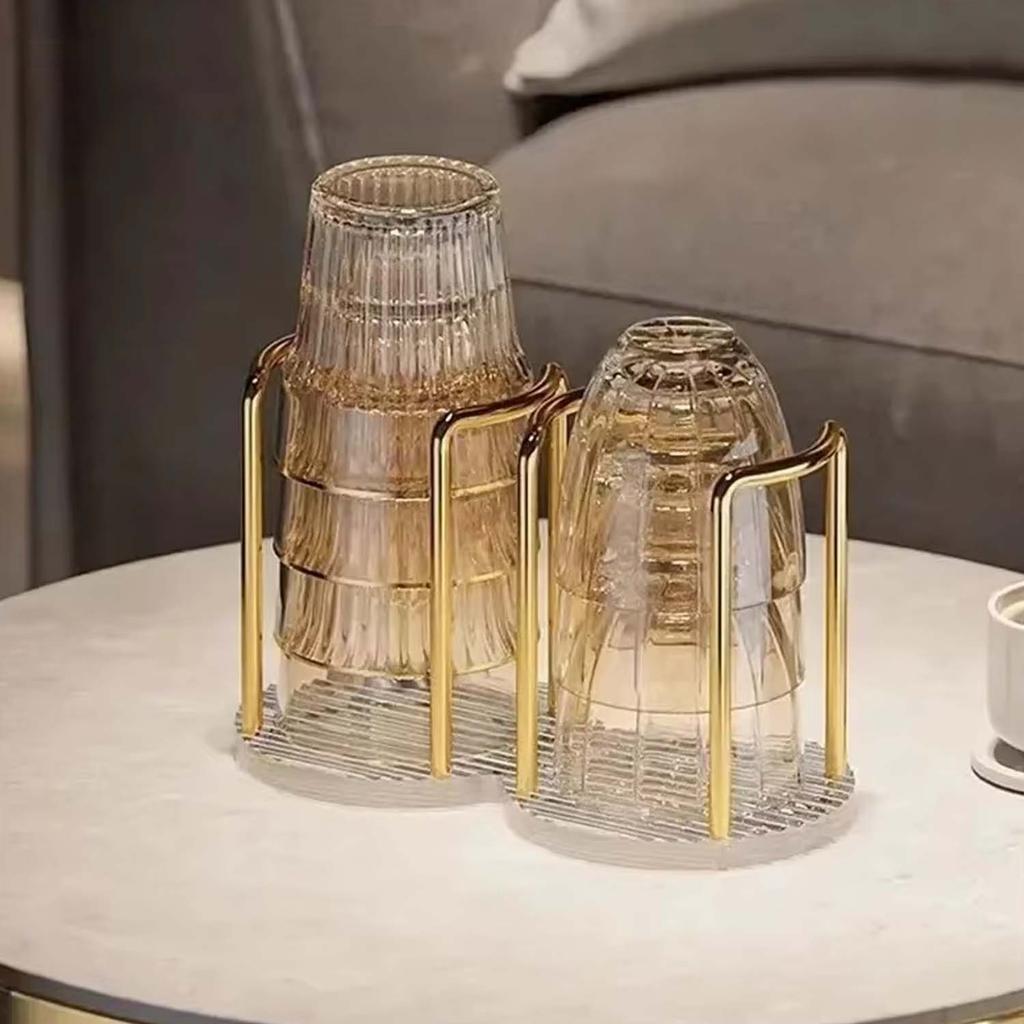 2/1pcs Household Disposable Paper Cup Holder Coffee Table Storage Rack Mug Cup Holder Teacup Organizer Kitchen Office Mugs Taker