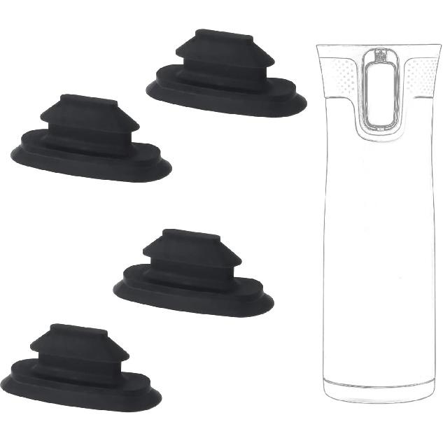 4pcs Replacement Part for Contigo West Loop, Autoseal Travel Coffee Mug Lid Replacement Rubber Lid Stopper Coffee Mug Stopper Travel Mug Accessories