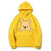 2026 Winnie the Pooh Giacca alla Moda Tasca Pullover Manica Lunga con Cappuccio Primavera Autunno Felpa Larga Felpa con Cappuccio da Donna