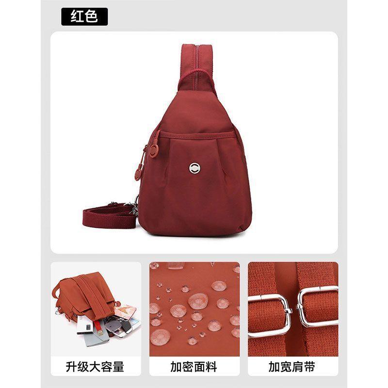 Schoolbag New Multifunctional Multilayer Fashion Versatile Backpack Breast Bag Casual Oblique Span Bag Large Capacity Lightweight Travel Bag Women