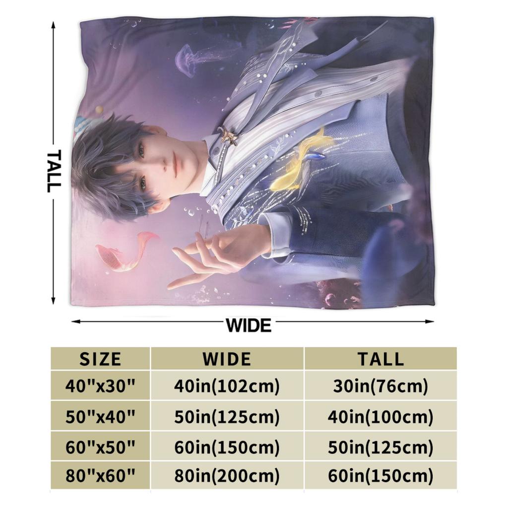 Love And Deepspace Rafayel Blankets Coral Fleece Plush Multi-function Lightweight Throw Blanket for Home Car Rug Piece