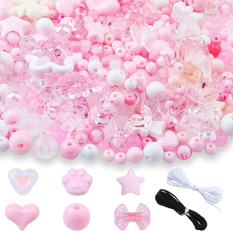 WTEMPO Wedding/Valentine's Day/Easter/Birthday Acrylic DIY Handcrafted Mobile Phone Chains Making Materials Beaded Necklace/Bracelet Woven Accessories