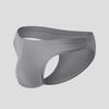 Male Summer Sex Appeal Pure Color U Convex Bag Ice Silk Half Pack Hip Low Waist Triangle Briefs