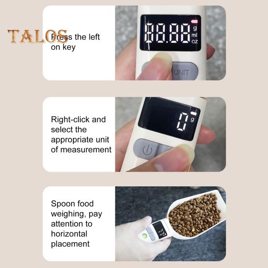 Digital Measuring Spoon Scale High Precision LCD Display Electronic Shovel Scale 1g-800g Kitchen Baking Pet Food Weighing Measuring Spoon