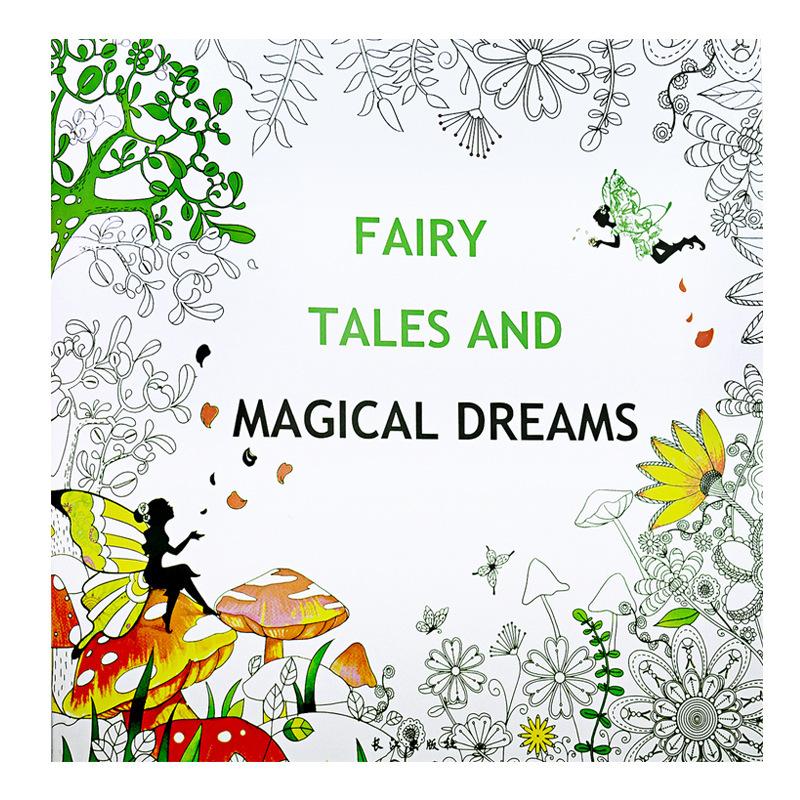 1PC Enchanted Forest Decompression Coloring Book Adult Large Size  Doodle Drawing Hand-painted Coloring Book