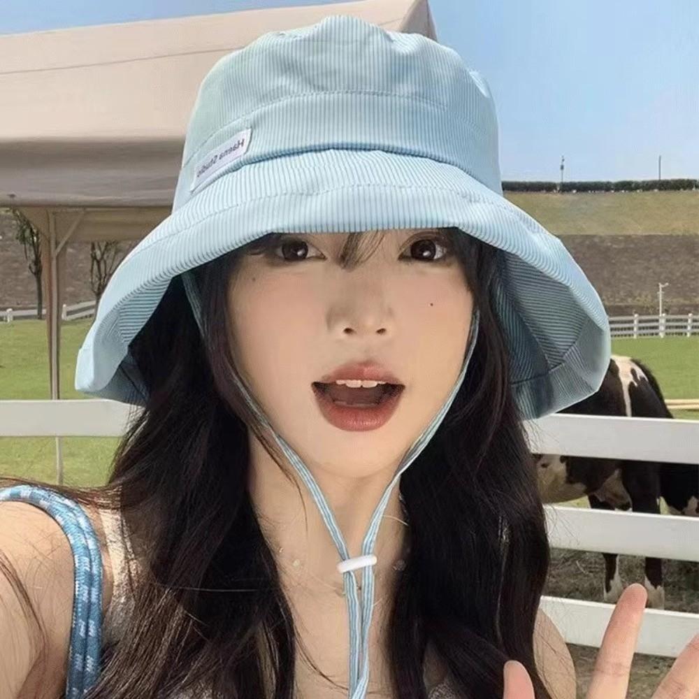 Wide Brim Fisherman Caps Candy Color Sun Hats Fashion Summer Cap Women