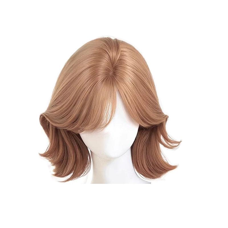 Korean Short Curly Wig for Women – Natural, Age-Reducing, Perky, Flipped Out Style with Invisible Cap
