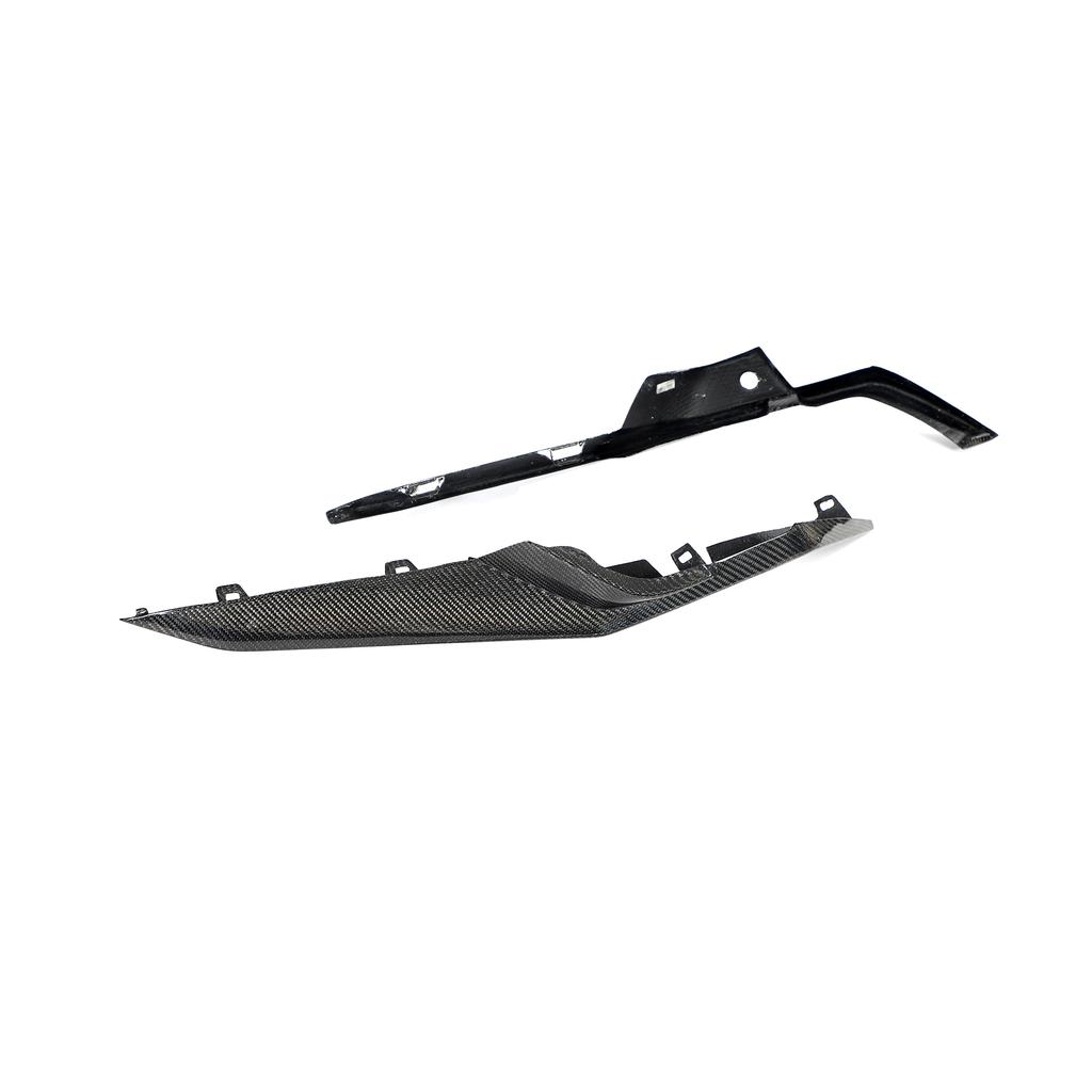 For Chevrolet Corvette C8 Z06 2020-2024 Real Carbon Fiber Front Bumper Splitter Canards Fin Car Front Racing Sport Body Kits