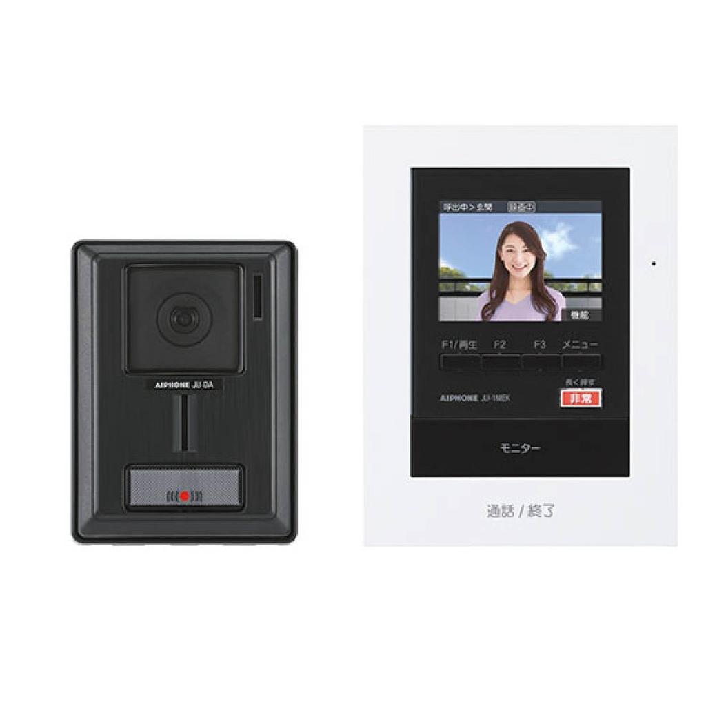 Aiphone Hands-Free Video Doorphone Set (JU-DA, JU-1MEK-T) with Emergency Button, JUS-1AEK-T