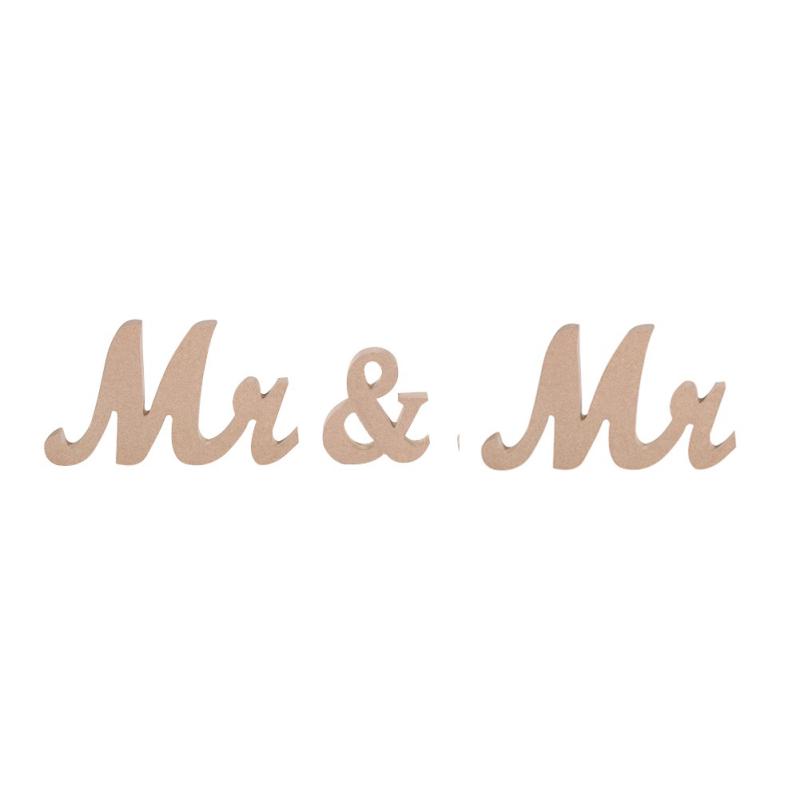 Holz-Mr.- und Mr.-Buchstabe, Gay-Hochzeits-Requisiten, Hochzeitstisch-Ornamente, Jubiläumsfeier, Valentinstag
