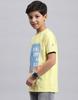 Monte Carlo Boys Printed Round Neck Cotton Blend T-Shirt