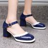 Fashion Summer Sandals Lolitas Shoes for Women Sweet High Heels Large Size Straps D'Orsay Pumps Pink Blue Heeled Wedding Shoes Ladies