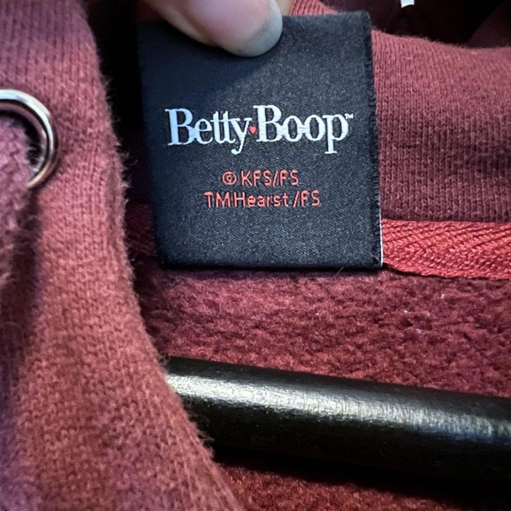 [USED] TWICE Sana Betty Boop NS+K Red Long Sleeve Hoodie, Size M