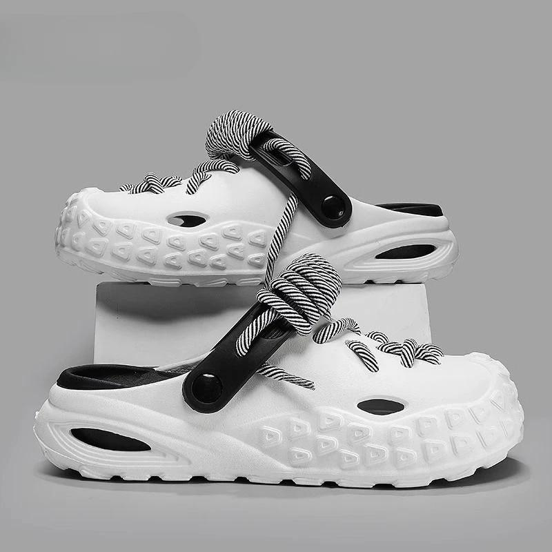 Outdoor Slides Platform Summer Male Slipper Casual Sale Y2k Clappers 2024 Men's Shoe Cheap Shoes Liquidation Pvc Low Price Eva