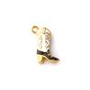 1 Piece 304 Stainless Steel West Cowboy Charms 18K Gold Plated Enamel Boots 3D Pendants For DIY Necklace Jewelry 19mm x 14mm