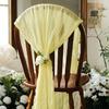 Baby Blue Cheesecloth Table Runner 4 Pack Vintage Rustic Gauze Table Runner Boho Decoration for St Patrick's Day Easter Wedding