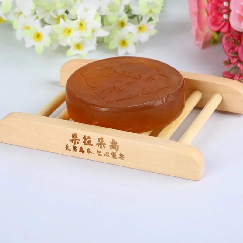 Soap Dish Natural Bamboo Woodens Soap Tray Holder Storage Soaps Rack Plate Box Container For Bath Shower Bathroom Creative Wooden YA010