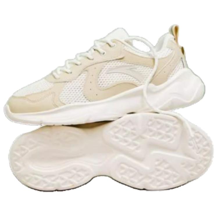 Anta Trendy Versatile Wear Resistant Non Slip Low Top Casual Shoes Men sneakers Beige 912428810-4