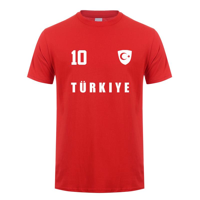 Turkey Footballer T Shirt Summer Cool Unisex Cotton Short Sleeve Turkey Tshirts Gift Unisex Tee Tops OT018