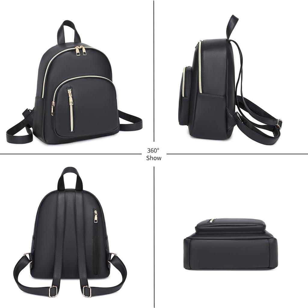 PU Mini Large Back Zipper For Commuting to Brown [Yanaier] Women's Backpack, Leather, Backpack, Capacity, Waterproof, Lightweight, Backpack, Small,