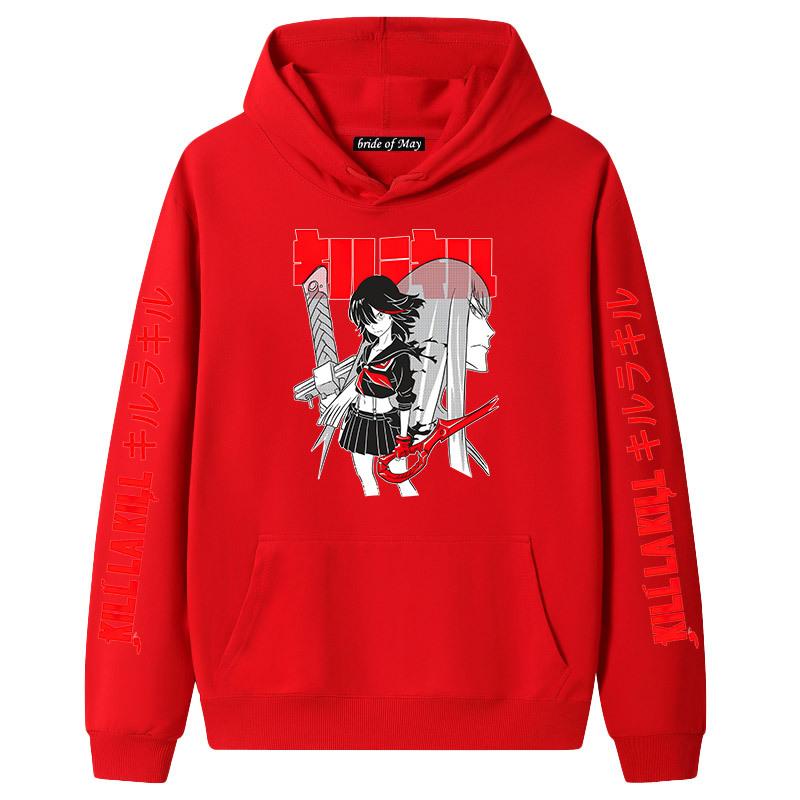 Japanese Anime Kill La Kill Hooded Long Sleeve Sweatshirt for Couples