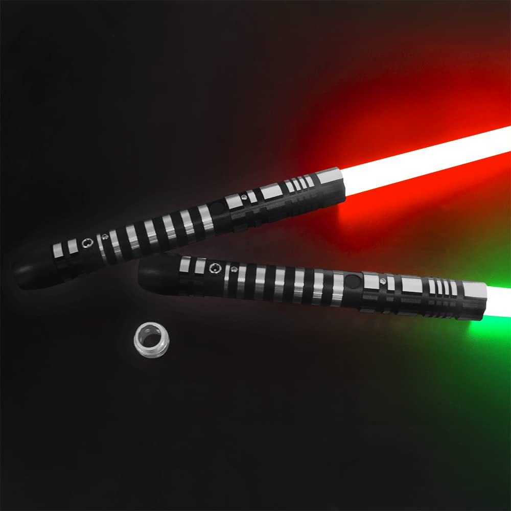 YDD Ghost Premium Force FX Black Series Lightsaber with 16 RGB Color Changes, Metal Aluminum Handle, and 3 Sound Modes for Adults, Perfect for
