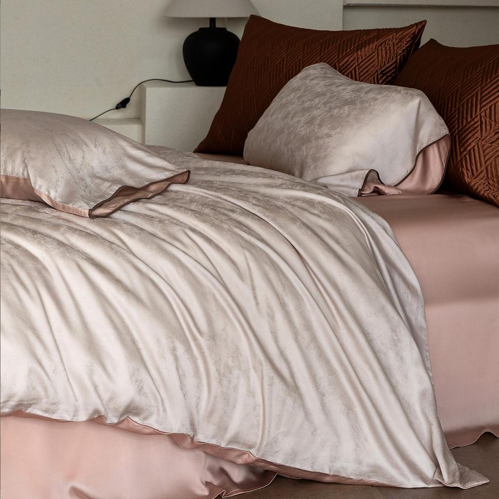 60 Light Luxury Jacquard Lanjing Tiansi Slip Four Piece Set