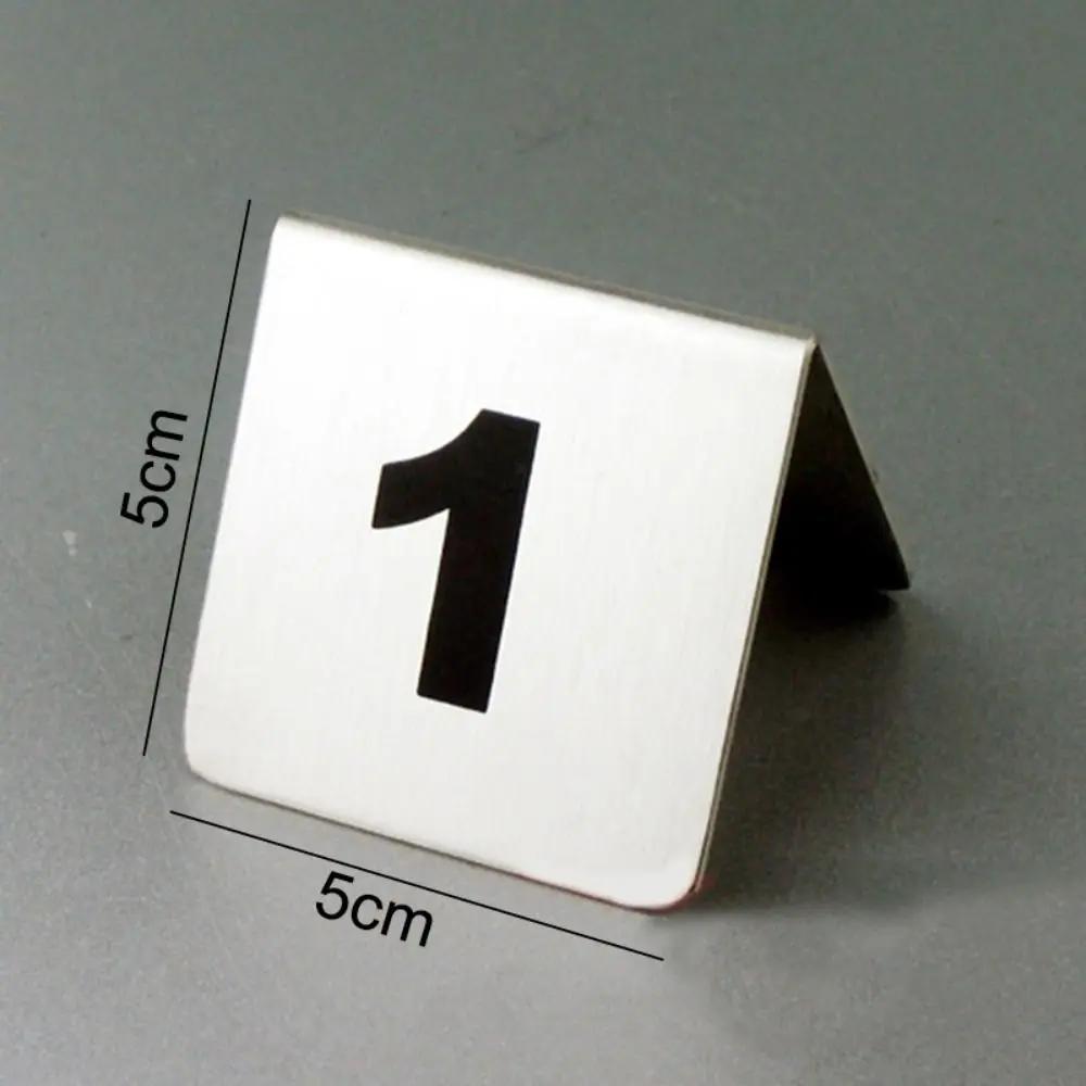 10 Stück/Set Tisch Nummernschild aus Edelstahl Doppelseitig Nummeriert 1 bis 20 Digitale Kartenplatte Restaurant Hotel Schreibtischnummer