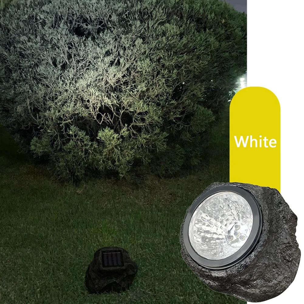 

Solar Powered Light Simulation Stone Lights Spotlight Decoration Cold White IP65 Waterproof for Outdoor Garden Lawn Lamps