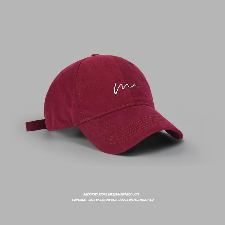 Retro Japanese-Korean Style Baseball Cap for Men and Women - Large Head Fit, Letter Design
