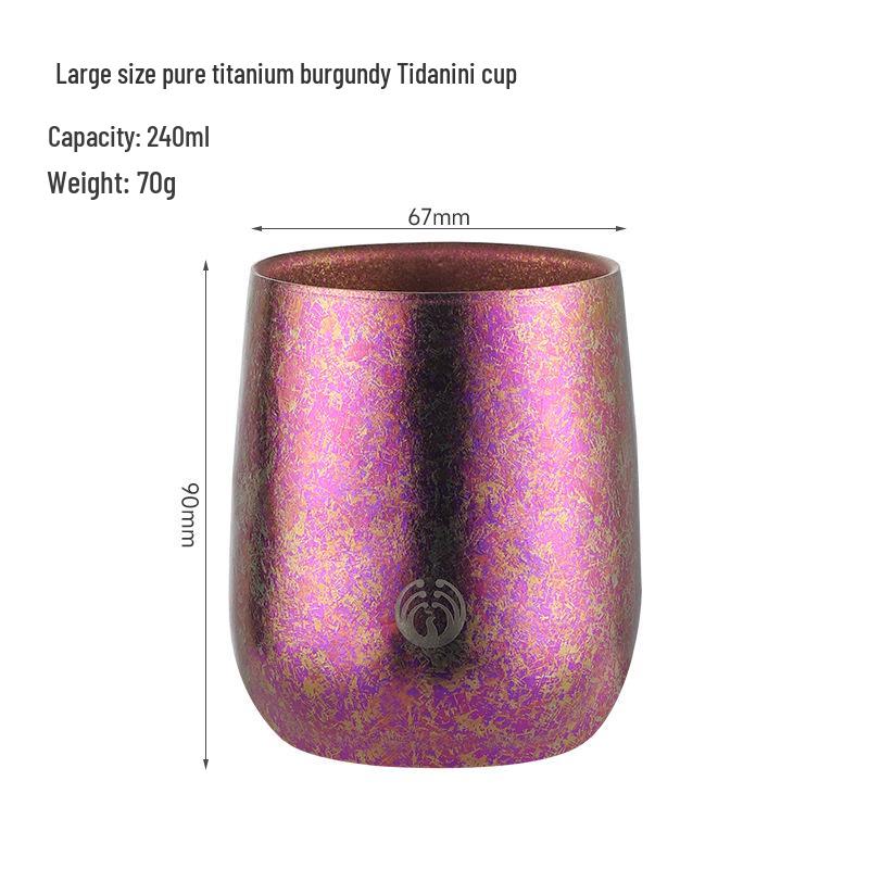 Pure Titanium Double-Layer Coffee Cup: Stylish, Portable, and High-Quality for Home or Outdoor Use.