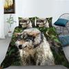 Wolf Series 3D Digital Printing Polyester Bedding Two Or Three-Piece Set