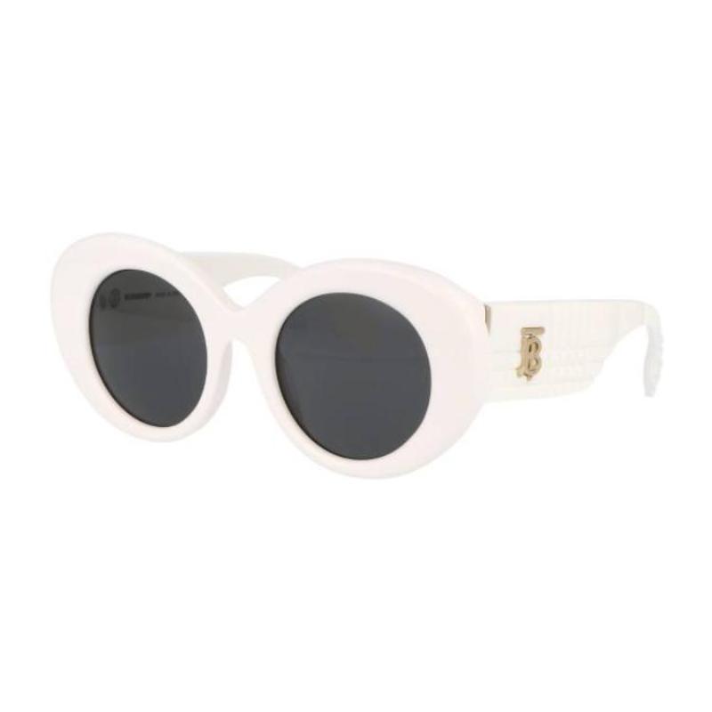 

Burberry Fashion Statement Simple White Plate Frame Round Sunglasses Women s White 49 белый