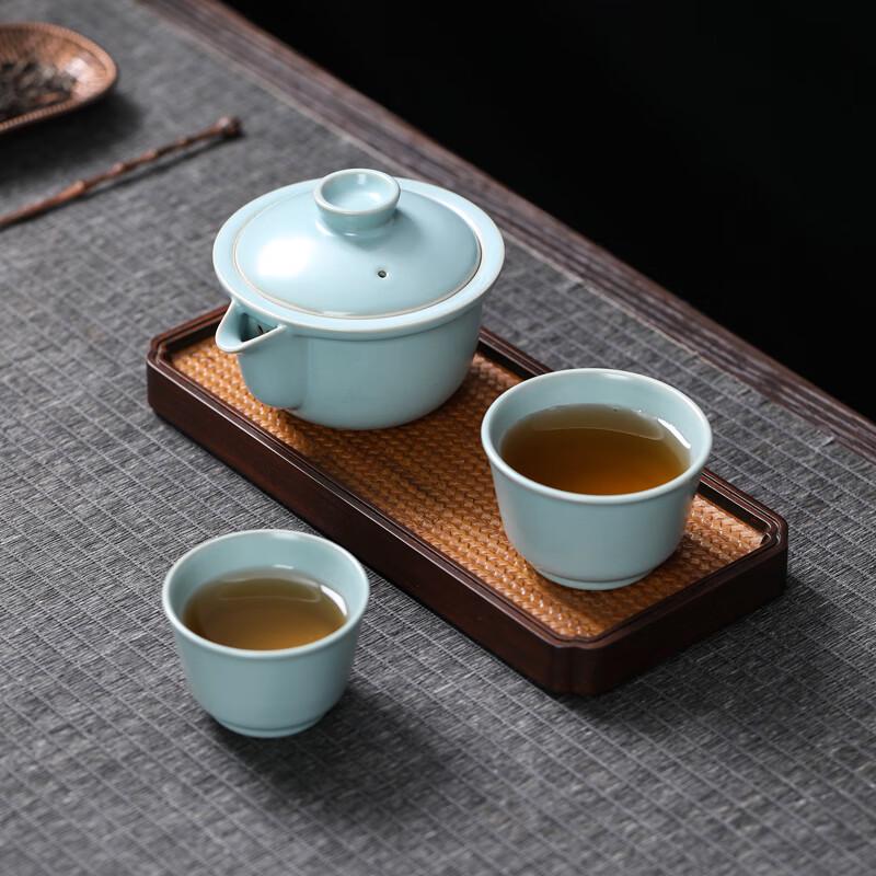 MULTIPOTENT Ru Kiln Ceramic Travel Kung Fu Tea Set