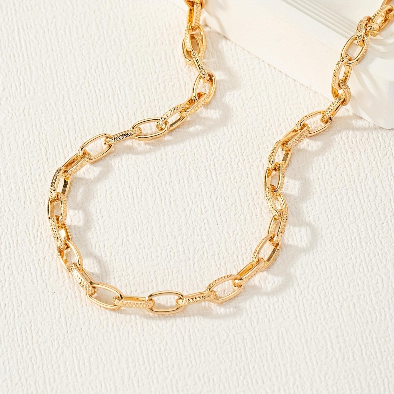 Personality hip hop punk style chain necklace men, style temperament street shot fashion collarbone chain women