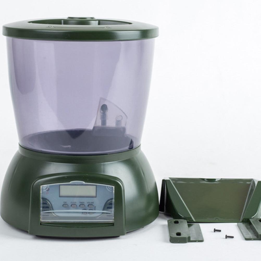 Automatic Fish Feeder Durable Tank Feeder LCD Display Feeder Timing Ration Feeder for Fish Pond Fish Tank Aquarium (Without