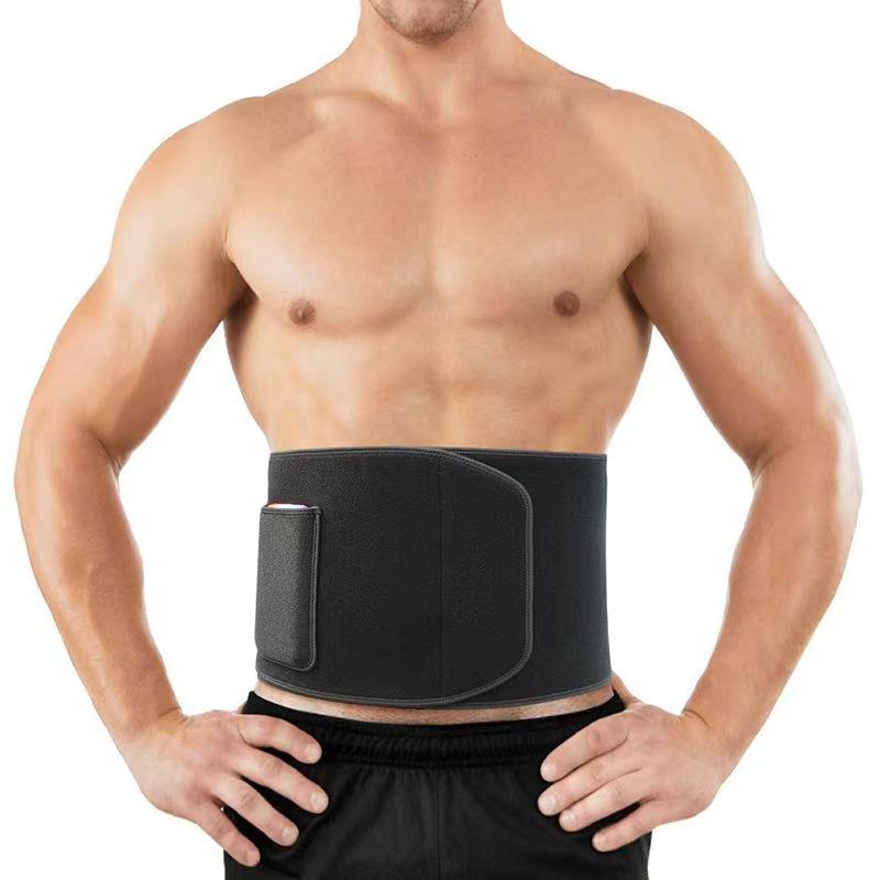 Super March Adjustable Workout Neoprene Waist Support Waist Trainer Waist Trimmer Belt with Pocket
