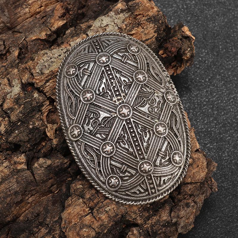Retro Celtic Warship Brooch Men's Punk Trend Amulet Jewelry Motorcycle Riding Lapel Pin Accessories