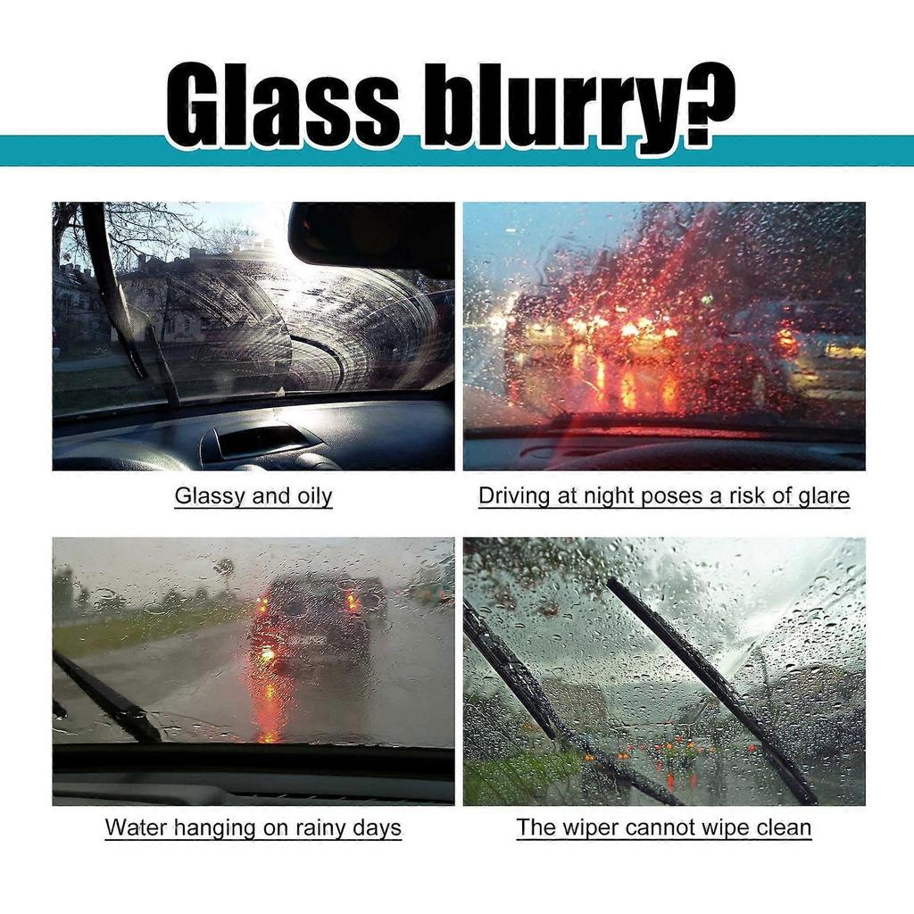 Car Glass Cleaner Spray for Windshield & Mirrors Removes Oil, Smoke, Fingerprints; Safe for Tinted Windows