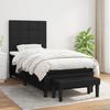 Maison Exclusive - Base a doghe per letto con materasso Nero 90x200 cm Tessuto