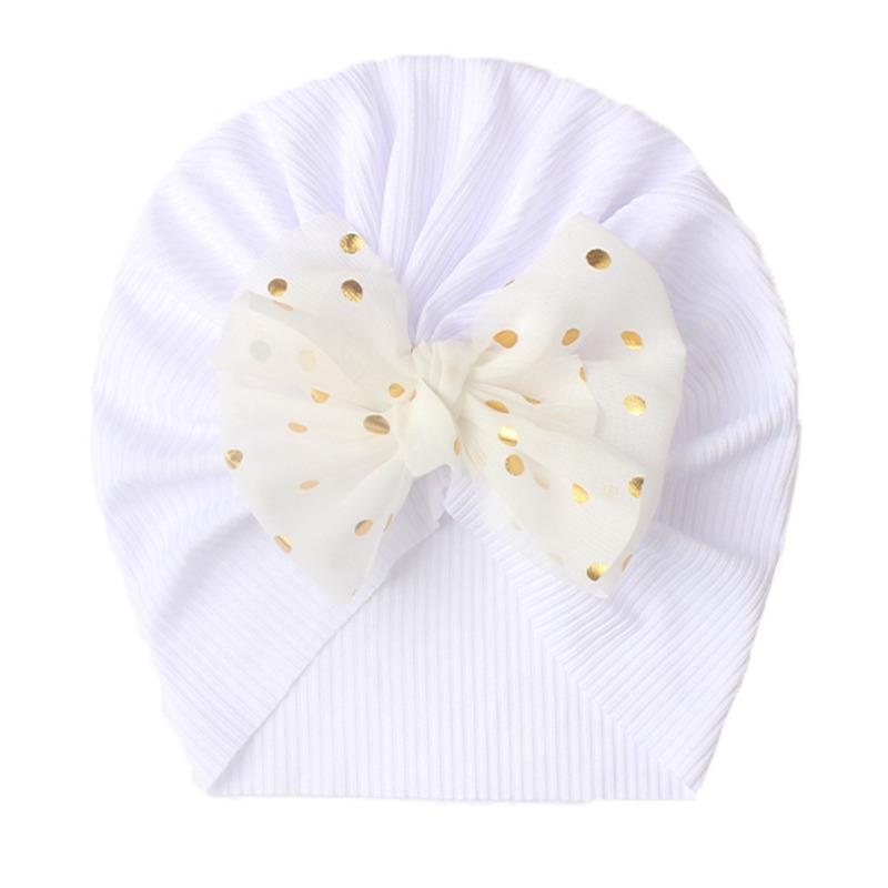 Seasonal new threaded baby headgear, children's bow pullover hat, headhat, baby Indian hat